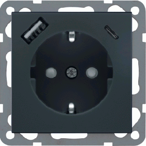PEHA D 11.6511.193 SI USB WANDCONTACTDOOS MET USB-LAADST