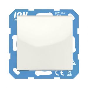ION Wandcontactdoos RA met Klapdeksel en Aanraakbeveiliging E1 Alpin Wit 10.302.814