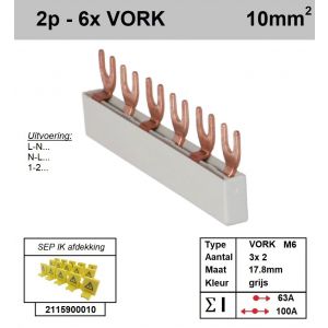 SEP F02006G06 Kam 2f VORK 6p 17,8mm M6
