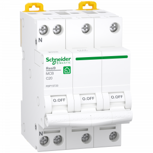 Schneider krachtgroep / 3-polig + nul, C20A / Resi9 / R9P19720