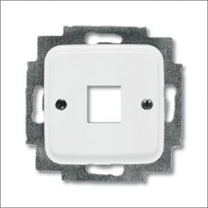 Busch-Jaeger | Afdekplaat voor 1 Modular Jack connector | Reflex SI Alpinwit | 2561-214