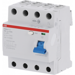 ABB Aardlekschakelaar / 4-polig, 30mA, 40A / F 204 A 40/0,03 / 2CSF204101R1400