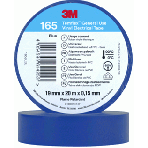 3M 165BL5E TAPE TEMFLEX BL 165 19MMX10M