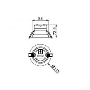 Downlight ECO  4000K  Inbouw Ø90-102mm  10W  Dimbaar