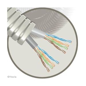 Snelflex flexibele buis 20mm / 2xUTP4x2xAWG24/1 CAT6 / 100 meter