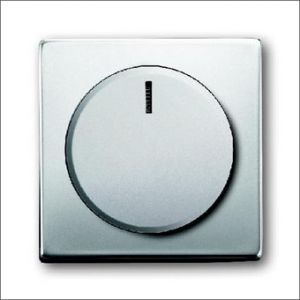 Busch-Jaeger | Centraalplaat met knop voor draaidimmer | Pure RVS | 6540-866-102