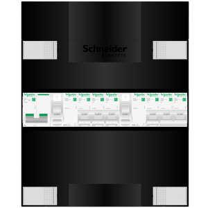 Schneider groepenkast 1 fase met 4 groepen en fornuisgroep ADV23214FH1