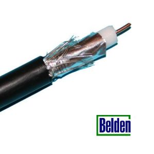 BELDEN Coaxgrondkabel H125 AL PE zwart 75 Ohm - Snijlengte per meter