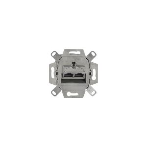 Busch-Jaeger | RJ45 Data wandcontactdoos CAT6A 2-voudig | 0218/12-101