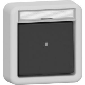 Gira drukcontact maakcontact 1-polig met apart meldcontact bovendeel opbouw IP44 / 315235