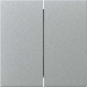 Gira schakelwip 2-voudig rechtstaand / Systeem 55 aluminium mat / 349526