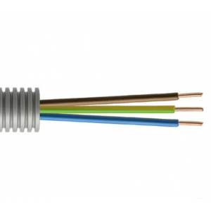 Flexibele installatiebuis 16mm 3 x VD 2,5mm² blauw, bruin, geel/groen - Rol van 100 meter