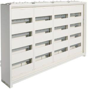 Hager veldverdeler met 192 modules, 4 kolommen van 4 rijen, 650x1050mm (HxB), FWQ44P1