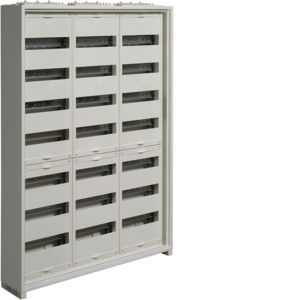 Hager veldverdeler met 252 modules, 3 kolommen van 7 rijen, 1100x800mm (HxB), FWQ73P1
