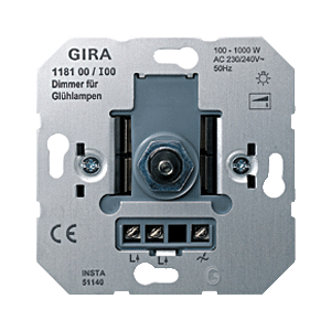 Gira | Draaidimmer 100 - 1000W | 118100