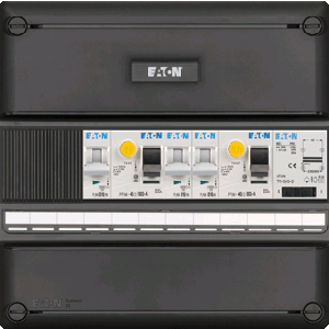 Groepenkast Eaton | 3 Groepen 3 x Lichtgroepen + Beltransformator | 1 Fase | I-32G140T-0S-44 