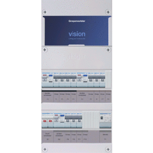 Groepenkast Hager | 10 Groepen 10 x Lichtgroepen 1 x Beltransformator | 1 Fase | VKG433E-T 