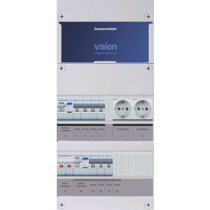 Groepenkast Hager | 7 Groepen 7 x Lichtgroepen 2 x Wandcontactdozen | 1 Fase | VKG43E-WW