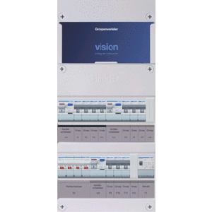 Groepenkast Hager | 10 Groepen 10 x Lichtgroepen 1 x Beltransformator | 3 Fase | VKG433L-T