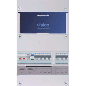 Groepenkast Hager | 7 Groepen 7 x Lichtgroepen | 1 Fase | VKG403A