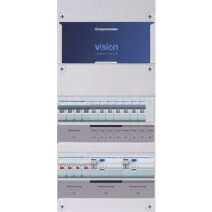 Groepenkast Hager | 8 Groepen 7 x Lichtgroepen 1 x Directe Krachtgroep | 3 Fase | VKG43L-D