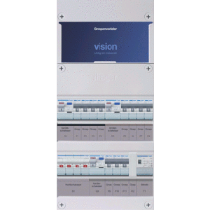 Groepenkast Hager | 11 Groepen 11 x Lichtgroepen 1 x Beltransformator | 3 Fase | VKG434L-T