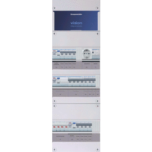 Groepenkast Hager | 12 Groepen 11 x Lichtgroepen 1 x Fornuisgroep, 1 x Beltransformator 1 x Wandcontactdoos | 3 Fase | VKG434M-KTW