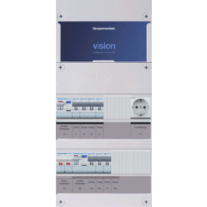 Groepenkast Hager | 7 Groepen 7 x Lichtgroepen 1 x Wandcontactdoos | 1 Fase | VKG43E-W