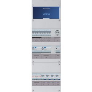 Groepenkast Hager | 12 Groepen 12 x Lichtgroepen 4 x Aardlekautomaten 1 x Beltransformator 1 x Wandcontactdoos | 3 Fase | VKG44M-AAAATW