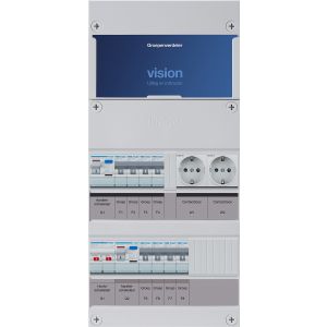 Groepenkast Hager | 8 Groepen 8 x Lichtgroepen 2 x Wandcontactdozen | 1 Fase | VKG44E-WW