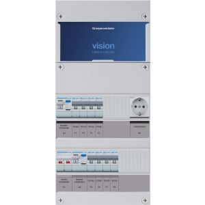 Groepenkast Hager | 8 Groepen 8 x Lichtgroepen 1 x Wandcontactdozen | 1 Fase | VKG44E-W