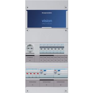 Groepenkast Hager | 7 Groepen 7 x Lichtgroepen 1 x Wandcontactdoos | 3 Fase | VKG43L-W