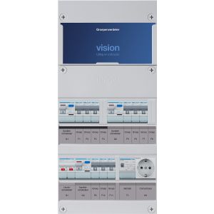 Groepenkast Hager | 9 Groepen 9 x Lichtgroepen 1 x Beltransformator 1 x Wandcontactdoos | 1 Fase | VKG333E-TW