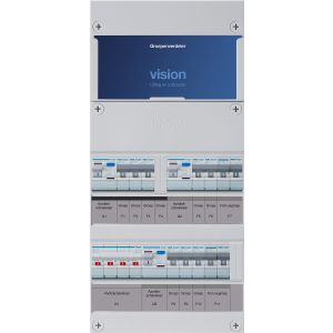 Groepenkast Hager | 10 Groepen 8 x Lichtgroepen 2 x Fornuisgroepen | 3 Fase | VKG332L-FF