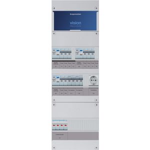 Groepenkast Hager | 10 Groepen 8 x Lichtgroepen 2 x Fornuisgroepen 1 x Wandcontactdoos | 3 Fase | VKG323M-FFW