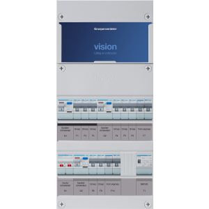 Groepenkast Hager | 10 Groepen 8 x Lichtgroepen 2 x Fornuisgroepen 1 x Beltransformator | 1 Fase | VKG323E-FFT