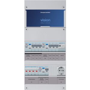 Groepenkast Hager | 7 Groepen 7 x Lichtgroepen 1 x Beltransformator 1 x Wandcontactdoos | 3 Fase | VKG313L-TW 