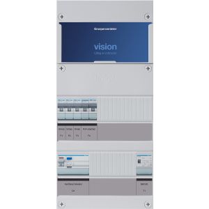 Groepenkast Hager | 4 Groepen 3 x Lichtgroepen 1 x Fornuisgroep 1 x Beltransformator | 3 Fase | VKG300U-FT