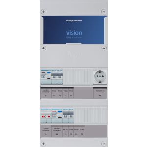 Groepenkast Hager | 4 Groepen 4 x Lichtgroepen 1 x Wandcontactdoos | 1 Fase | VKG22E-W