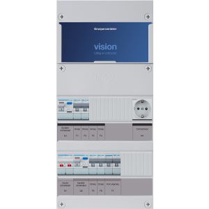 Groepenkast Hager | 5 Groepen 4 x Lichtgroepen 1 x Fornuisgroep 1 x Wandcontactdoos | 1 Fase | VKG22E-FW