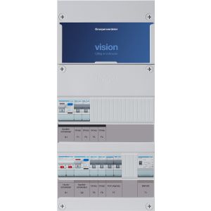 Groepenkast Hager | 5 Groepen 4 x Lichtgroepen 1 x Fornuisgroep 1 x Beltransformator | 1 Fase | VKG22E-FT 