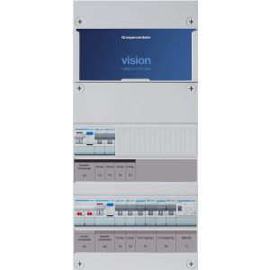 Groepenkast Hager | 6 Groepen 4 x Lichtgroepen 2 x Fornuisgroepen 1 x Beltransformator | 1 Fase | VKG22E-FFT