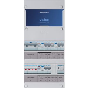 Groepenkast Hager | 7 Groepen 6 x Lichtgroepen 1 x Aardlekautomaat 1 x Beltransformator | 3 Fase | VKG222L-BT