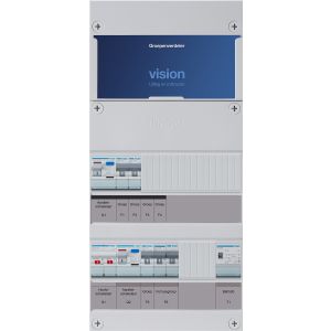 Groepenkast Hager | 4 Groepen 3 x Lichtgroepen 1 x Fornuisgroep 1 x Beltransformator | 1 Fase | VKG21E-FT