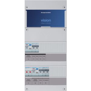 Groepenkast Hager | 4 Groepen 3 x Lichtgroepen 1 x Fornuisgroep | 1 Fase | VKG21E-F