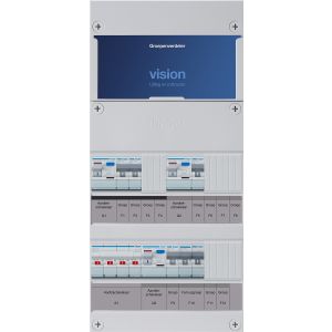 Groepenkast Hager | 5 Groepen 4 x Lichtgroepen 1 x Fornuisgroep | 3 Fase | VKG211L-F