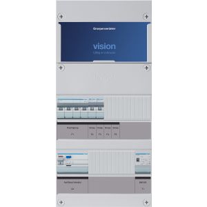 Groepenkast Hager | 3 Groepen 2 x Lichtgroepen 1 x Krachtgroep 1 x Beltransformator | 3 Fase | VKG200U-KT