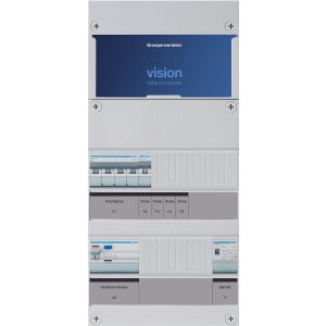 Groepenkast Hager | 2 Groepen 1 x Lichtgroep 1 x Krachtgroep 1 x Beltransformator | 3 Fase | VKG100U-KT