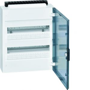 Hager Vega - Ledige installatiekast + transparante deur - 2 x 18 modulen - VB218P