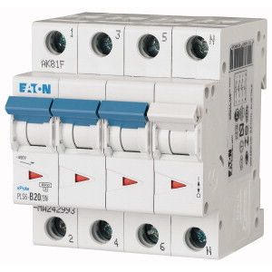 Eaton krachtgroep / 3-polig + nul, B20A / PLS6-B20/3N-MW / 242993